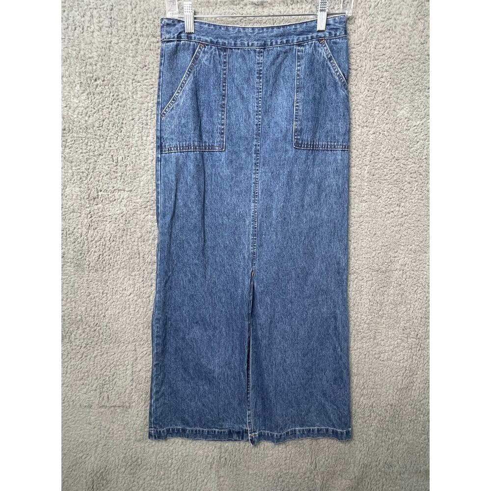 Women's Esprit  Vintage  Jean Maxi Straight  Skirt sz 28